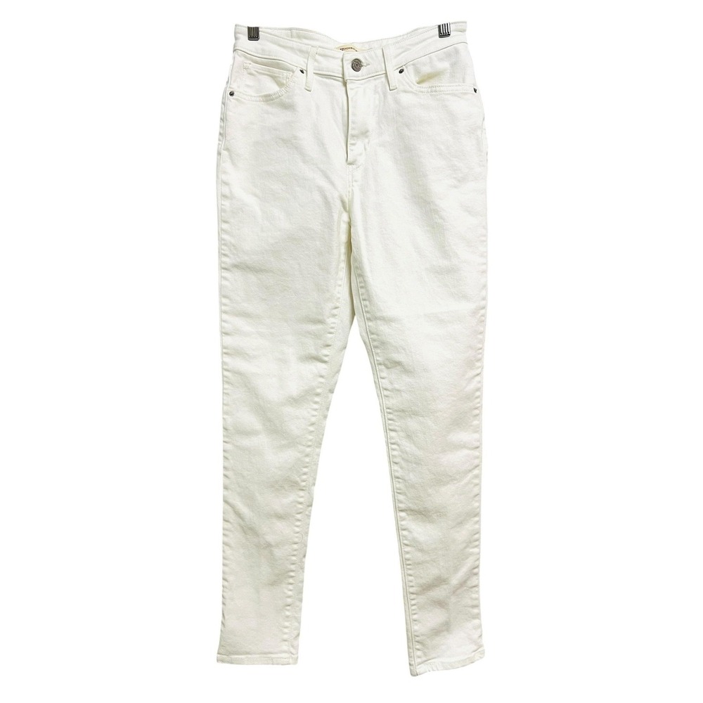Levis 721 High Rise Skinny Jeans Womens 29 White Stretch Denim Slim Pants
